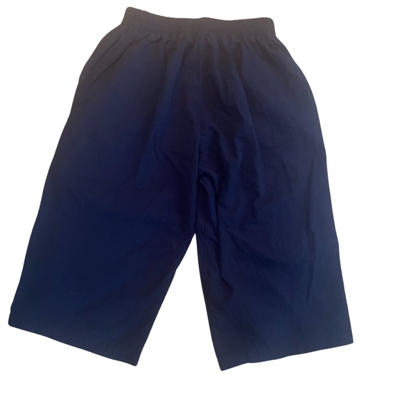 Pants - Wide Leg Shorts - Navy